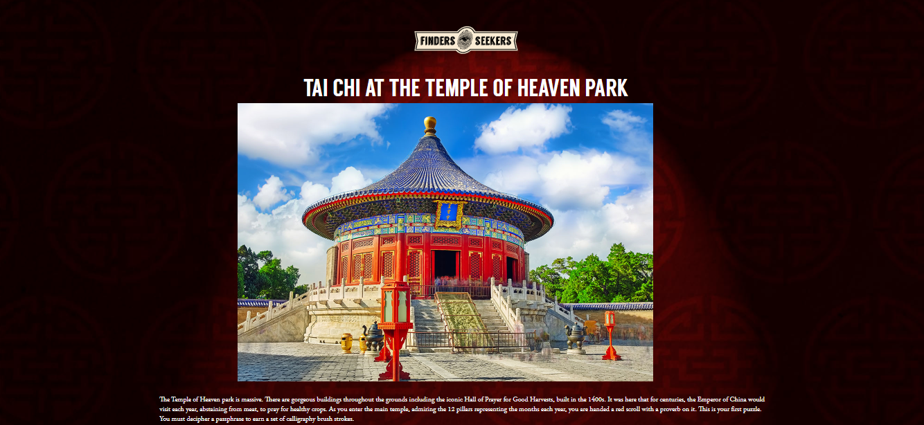 first stop is the temple of heaven park.