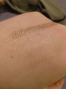 NYX rollon shimmer in almond. rolled on & then also spread out.