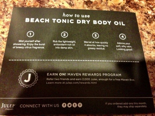 Julep Beach Tonic Dry Oil