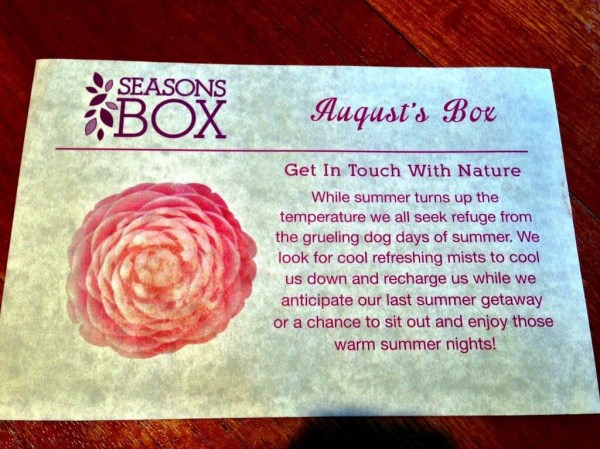 seasonsbox information card august