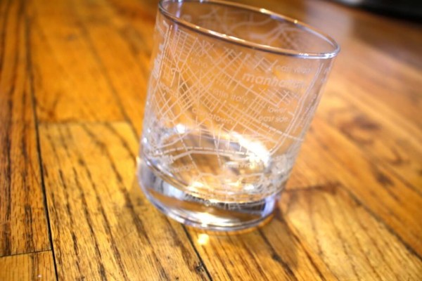 Maps Rocks Glass