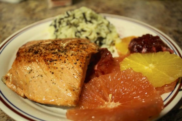 Seared Salmon with Winter Citrus Salad