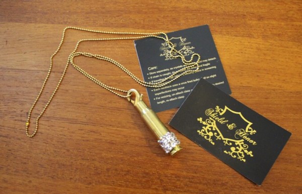 Shield and Honor Killer Style Bullet Necklace