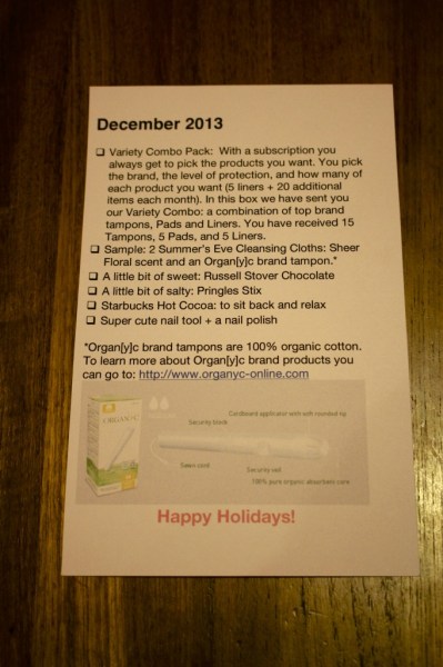 Monthly Info Card