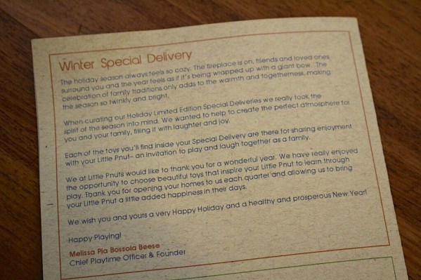 Note about Winter Delivery