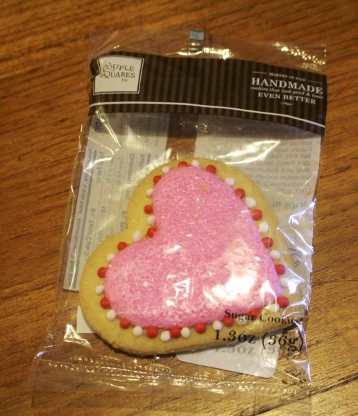 A Couple of Squares Red Heart Decorated Cookie