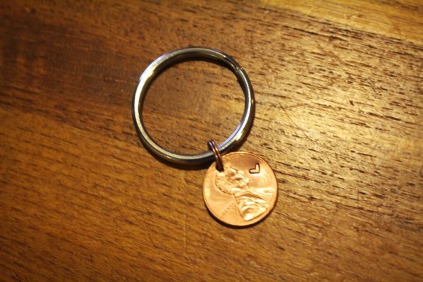 Geometric Siren Lucky Penny Keychain