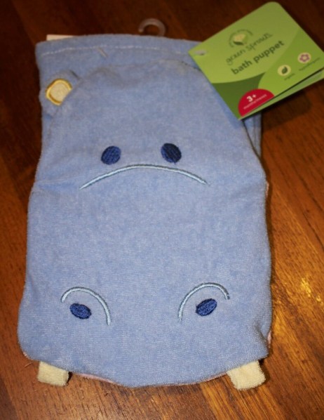 Green Sprouts - Organic Terry Bath Puppet - Cornflower Hippo