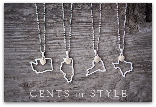 Fashion Friday- 12/6/13- Custom State Necklaces- $11.95 & FREE SHIPPING with Code HOME