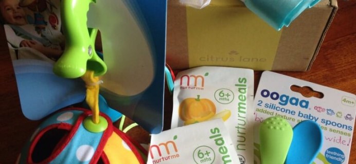July 2014 Citrus Lane Baby Subscription Box Review + $20 off coupon!