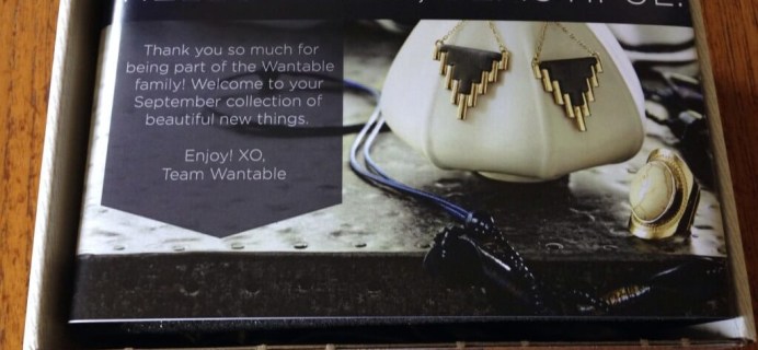 September 2014 Wantable Accessories & Jewelry Subscription Box Review