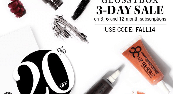 Glossybox October Spoilers + 20% off Coupon Code!