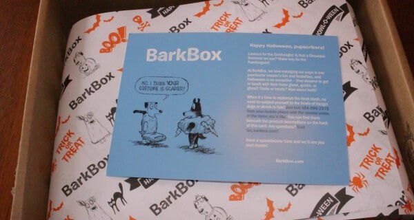 October 2014 Barkbox Review & $10 Coupon – Howl-o-ween Box!