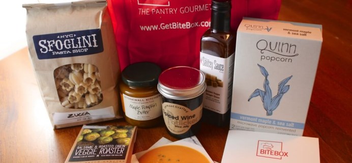 October 2014 The Pantry Gourmet’s Bite Box – Food Subscription Box Review
