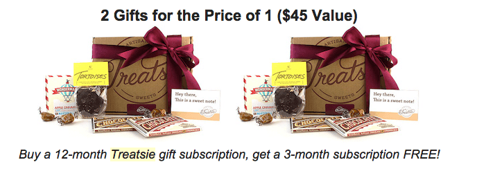 Give One Get One Treatsie Subscriptions!