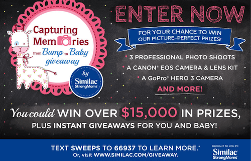 #SimilacStrongMoms Capturing Memories from Bump to Baby Giveaway!