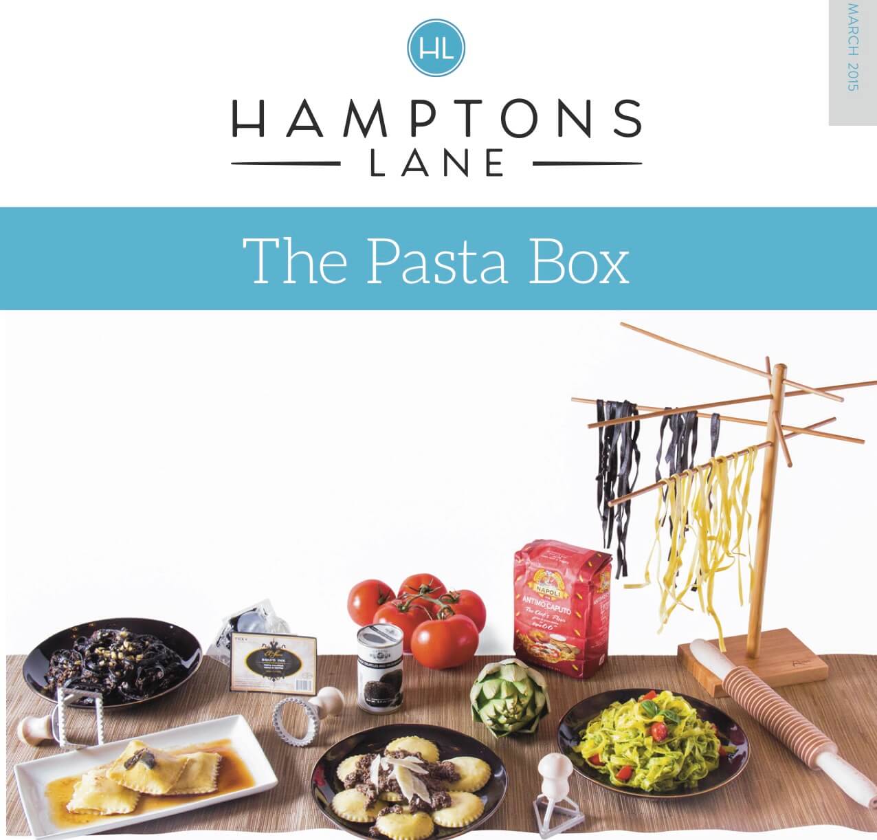 hamptons lane Pasta box march 2015