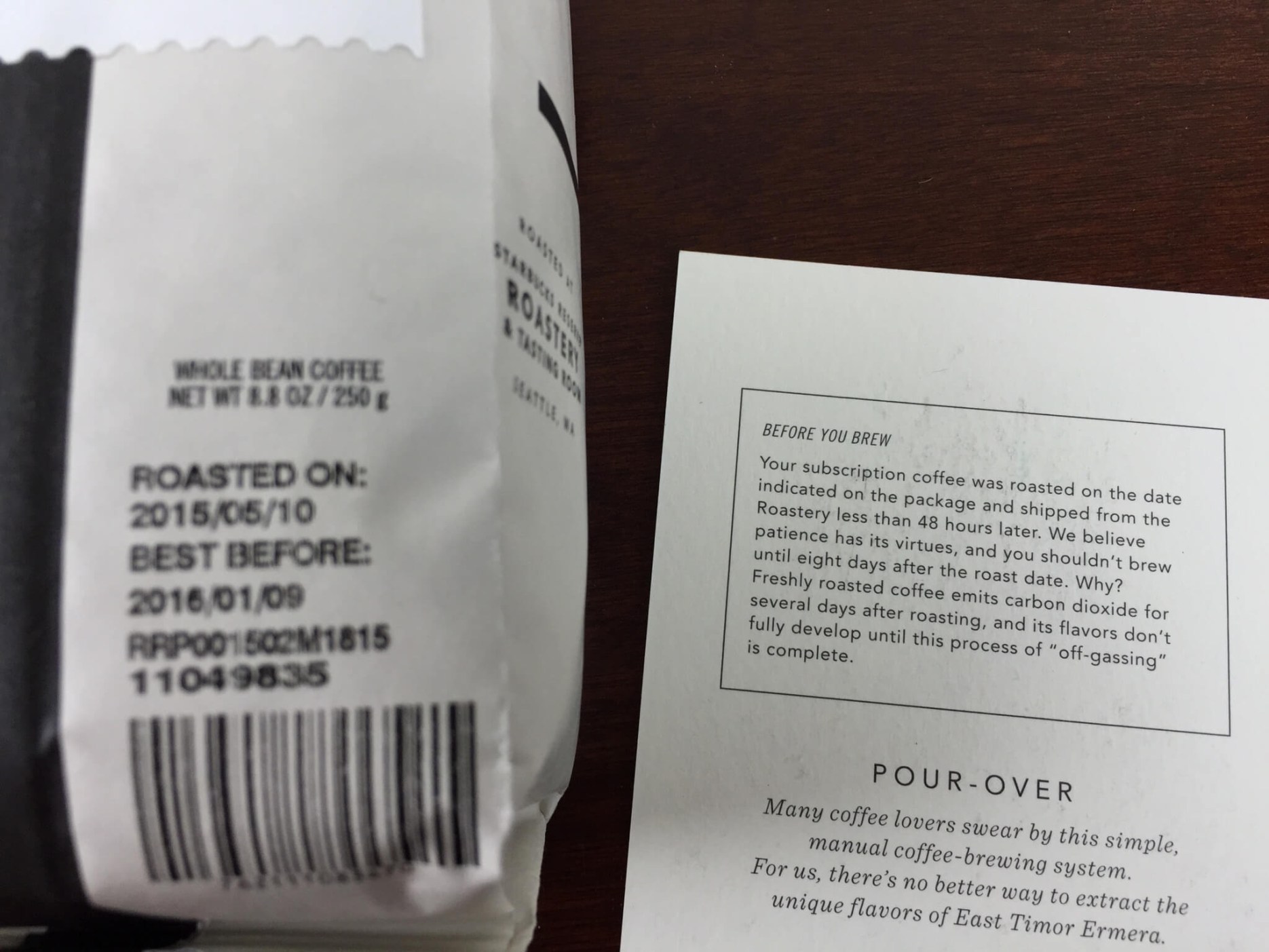 Starbucks Reserve Coffee Subscription Box May 2015 Review Hello