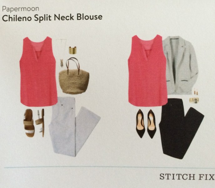 Papermoon Chileno Split Neck Blouse stitch fix