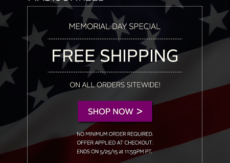 Madison Reed – Free Shipping for Memorial Day!