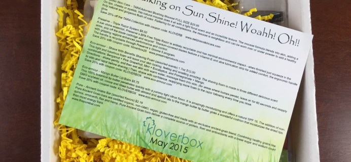 Kloverbox Subscription Box Review & Coupon – May 2015