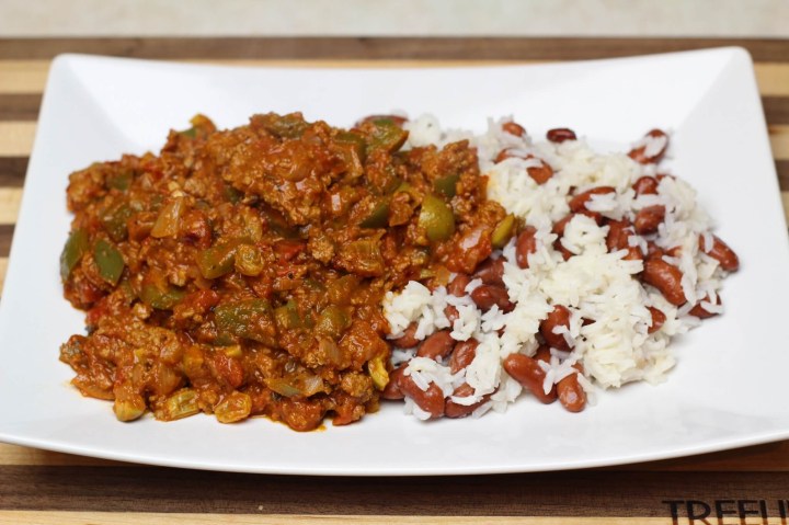 Cuban-Style Beef Picadillo with Red Beans & Rice