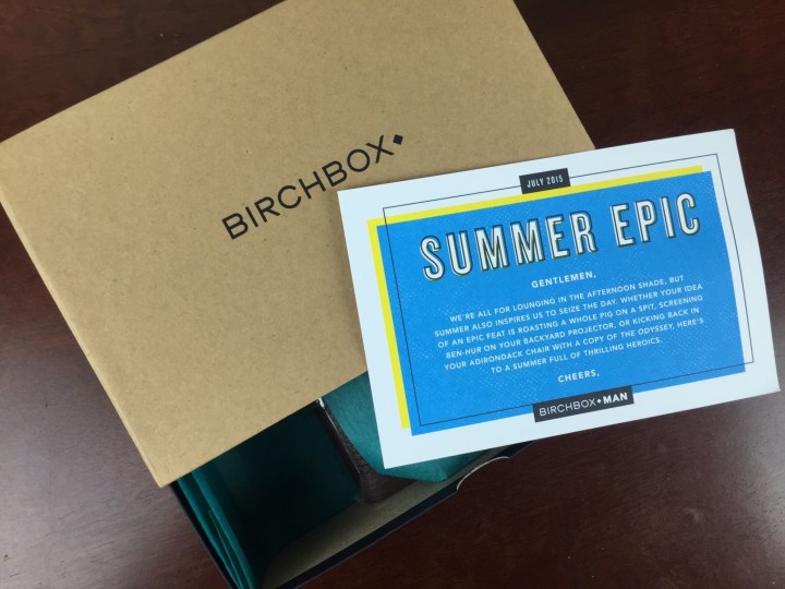birchbox man july 2015 box open