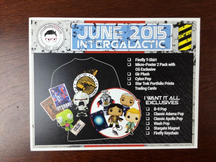 collectible geek june 2015 card