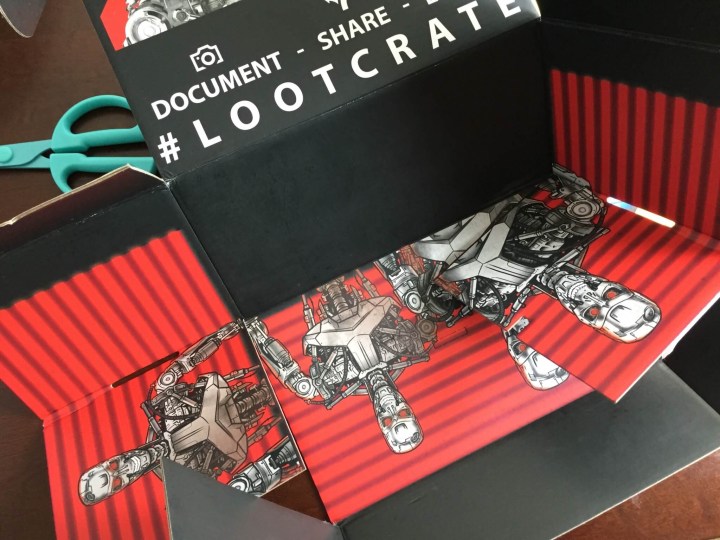 loot crate june 2015 box unfolded