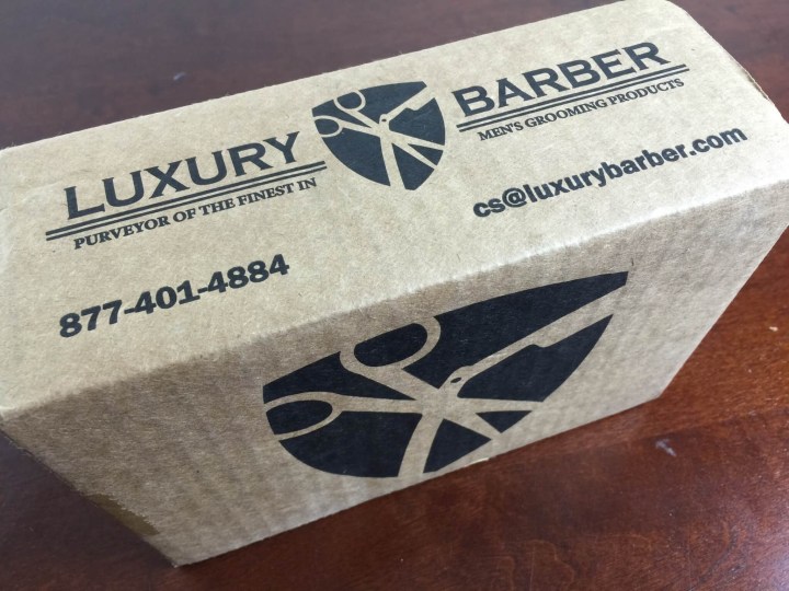 luxury barber box june 2015 review outer box