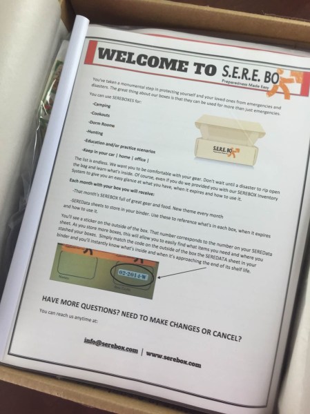 sere box welcome kit review june 2015 welcome