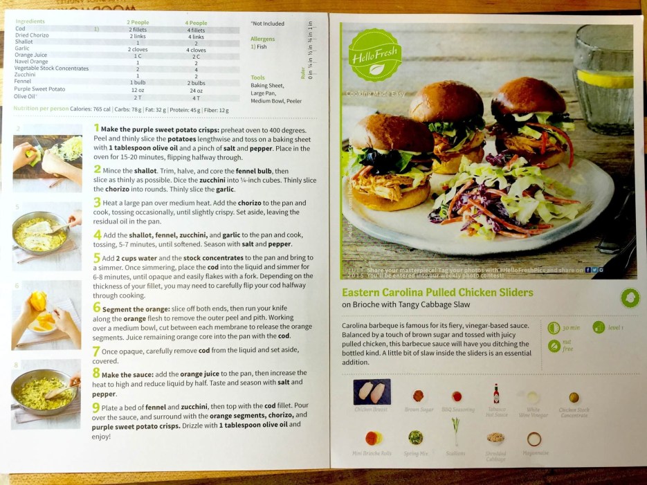 Hello Fresh Subscription Box Review and Coupon hellofreshpics July