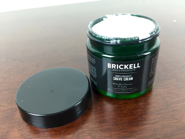brickell mens box subscription july 2015 shave cream