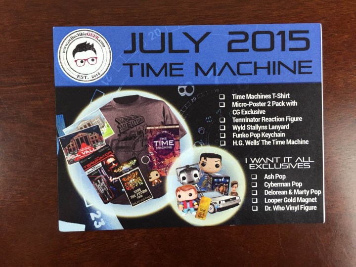 collectible geek july 2015 card