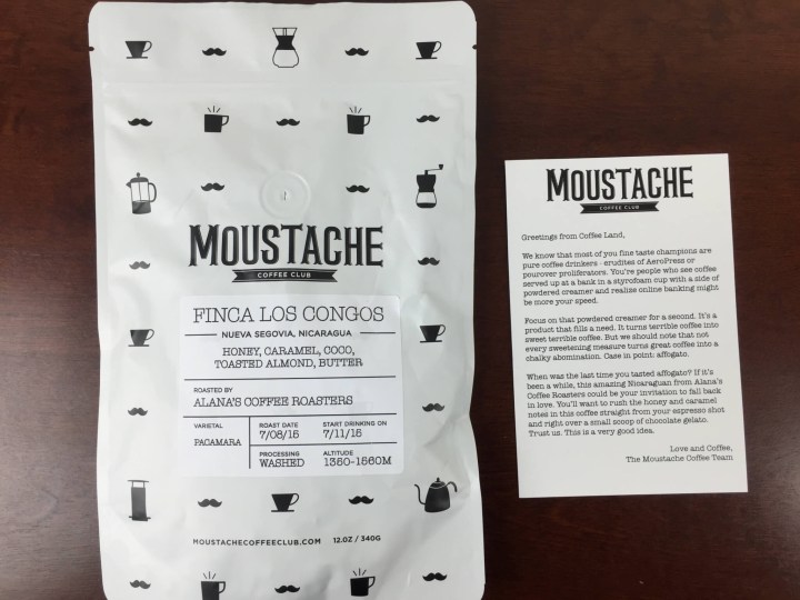 moustache coffee july 2015 review