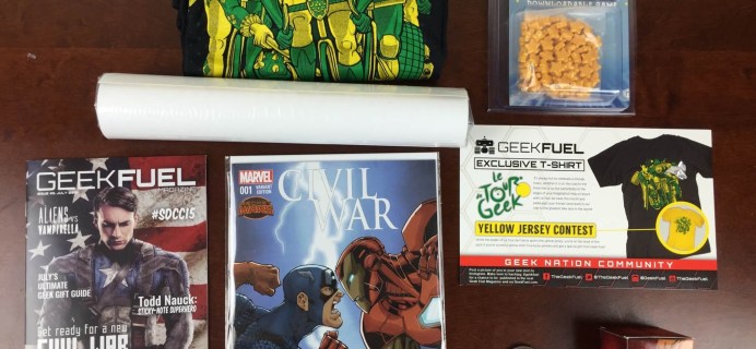 Geek Fuel Subscription Box July 2015 Review & Coupon