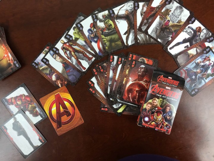power up box july 2015 avengers card deck