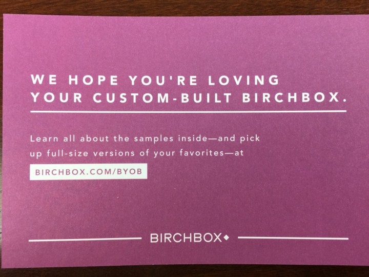 byob birchbox card
