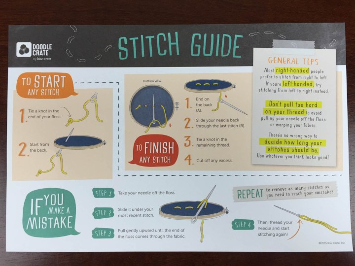 doodle crate august 2015 stitch guide