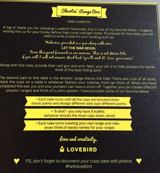 lovebird box august 2015 card