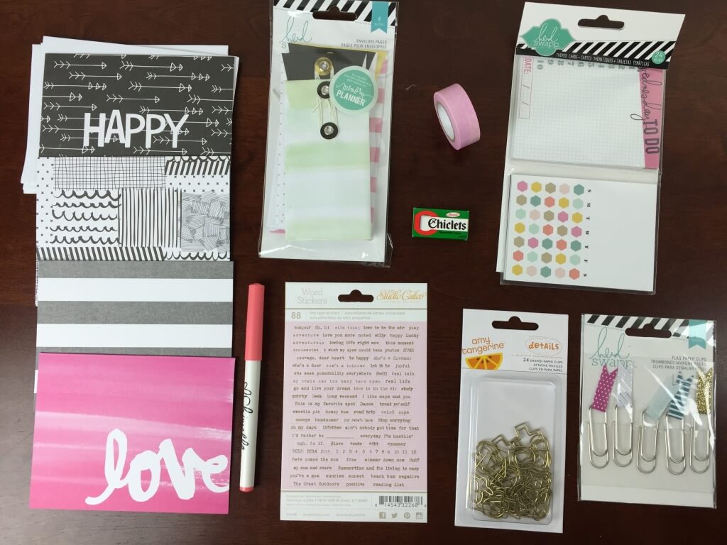 August 2015 Planner Addict Subscription Box Review Hello Subscription