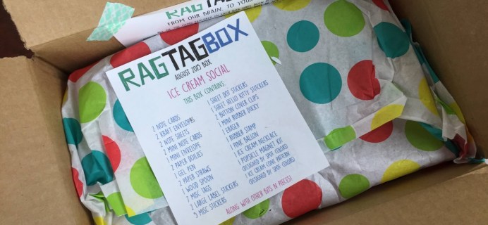 Rag Tag Box Paper Crafts + Stitchy Project Subscription Box Review & Coupon – August 2015