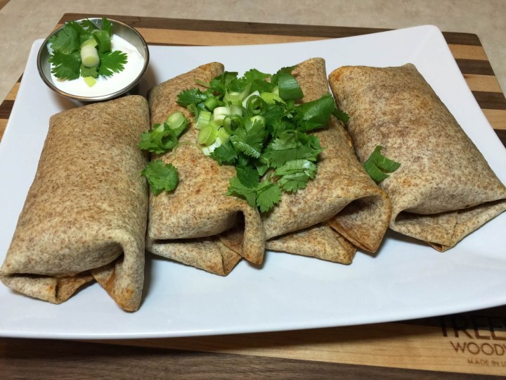 summer 2015 Baked Chicken Chimichangas plated