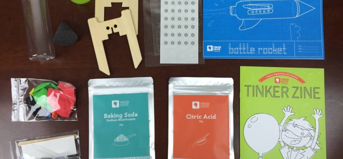 Tinker Crate August 2015 Bottle Rocket Review & Coupon