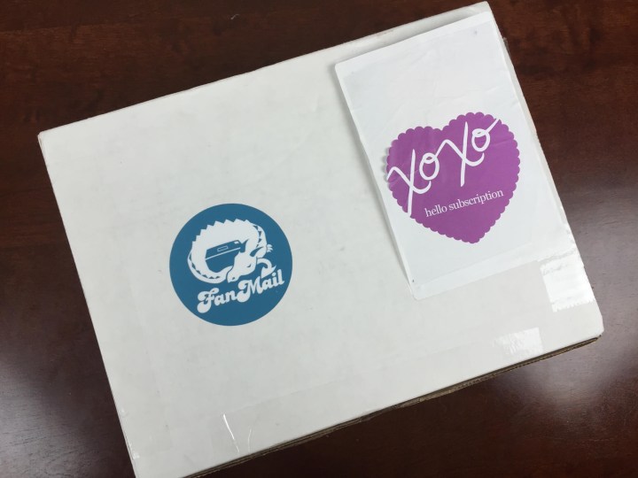 fanmail august 2015 box
