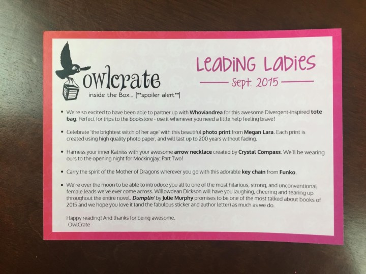 owl crate september 2015 info card