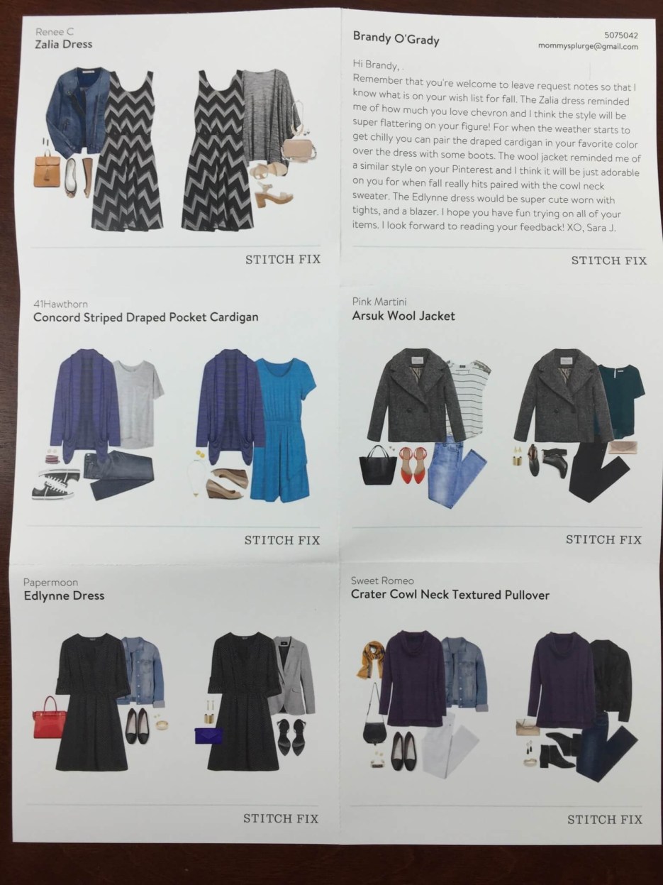 Stitch Fix October 2015 Review Hello Subscription