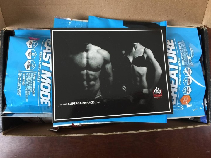 super gains pack august 2015 unboxing 1