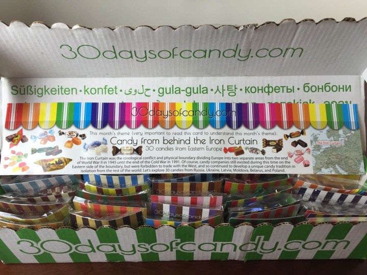 30 days of candy iron curtain box unboxing