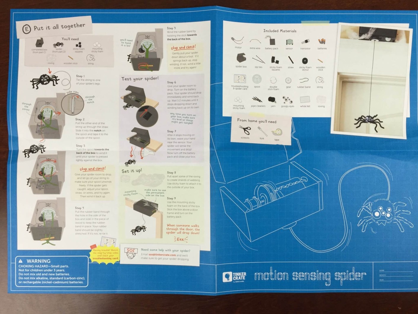 Tinker Crate Motion Sensing Spider Review Last Day to Save on Kiwi